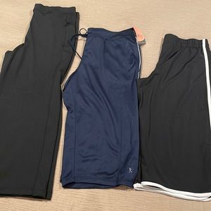 Set of three pairs Crop workout leggings. Two size L One size M. NWT NHC